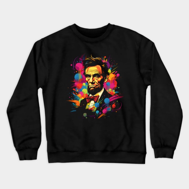 Pop Art Abe Crewneck Sweatshirt by Quotee